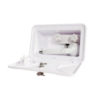 1 Set External RV Caravan Shower Box Exterior Faucet Camper Trailer Boat White