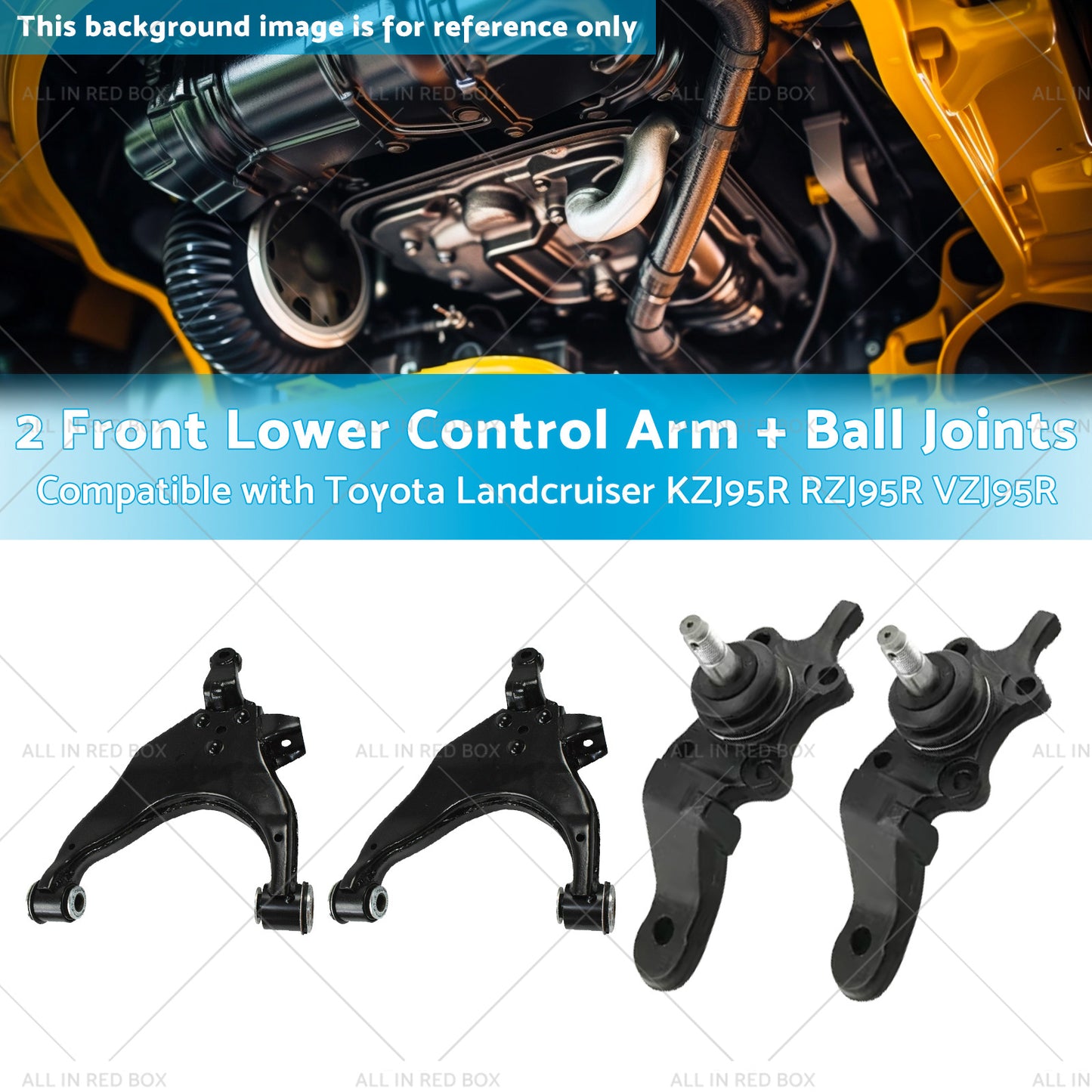 2 Lower Control Arm+Ball Joint Suitable for 96-03 Toyota Landcruiser KZJ95R