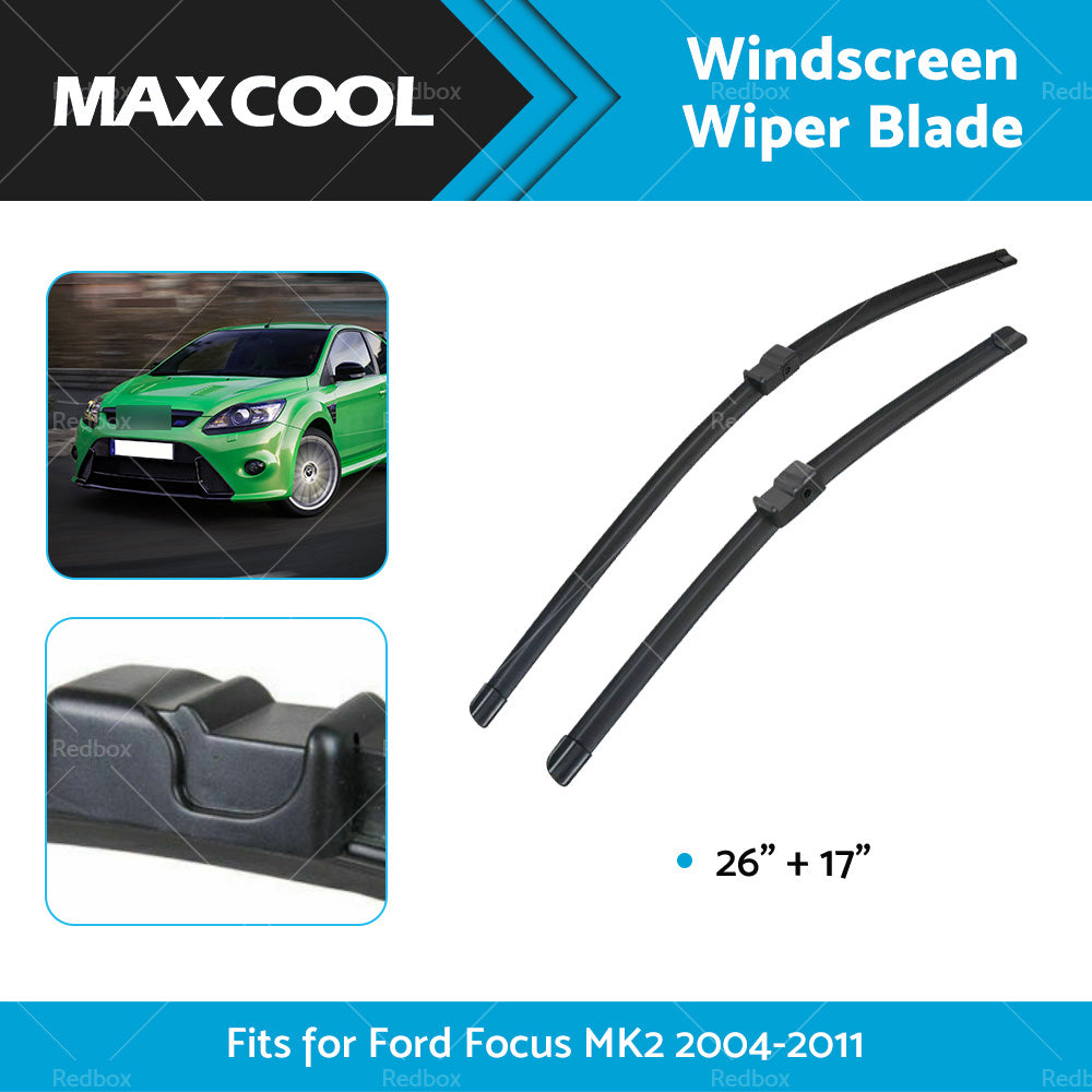 Pair Front Windscreen Wiper Blades 26 inch   17 inch  Fits For Ford Focus MK2 2004-2011