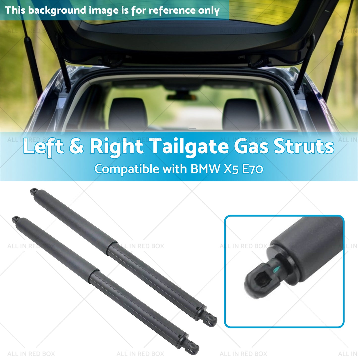 2x Left  and  Right Tailgate Gas Struts Spring Suitable for BMW E70 X5 SUV 2006-2013