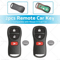 2pc Remote Flip Car Key Suitable for Nissan X-Trail T30 02-07 433MHz Replacement