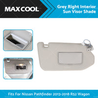 Right Interior Sun Visor Shade Grey Fit For Nissan Pathfinder 13-18 R52 Wagon