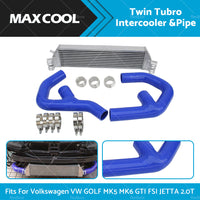 TWIN INTERCOOLER & PIPE FIT Volkswagen VW GOLF MK5 MK6 GTI FSI JETTA 2. 0T A3 S3