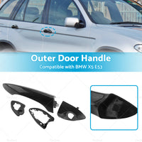 Front Right RH Outer Door Handle Suitable For BMW X5 E53 2000-2006 Bright Black