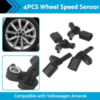 4PCS ABS Wheel Speed Sensor 2H0927807A Suitable for Volkswagen Amarok 2010-2019