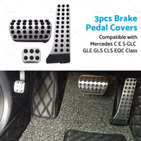 3PCS Brake Pedal Pad Cover Suitable For Mercedes C E S GLC GLE GLS CLS EQC Class