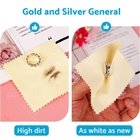 250PCS Jewelry Cleaning Cloth Wrapped For Silver Gold Brass Coin Ring