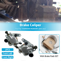 Front LeftRight BRAKE CALIPER with Brake Pads Set Fit For YAMAHA KODIAK 400 450