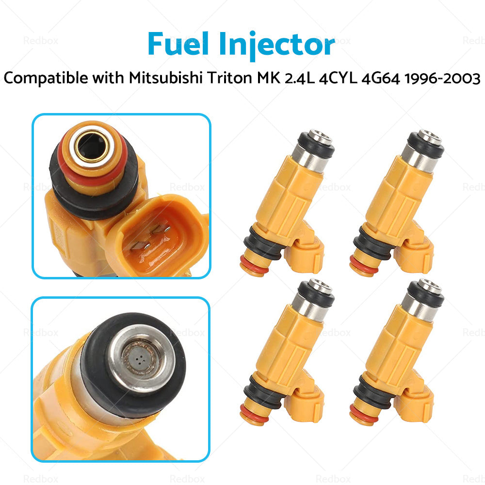 4x CDH275 Fuel Injector Suitable For 96-03 Mitsubishi Triton MK 2. 4L 4CYL 4G64