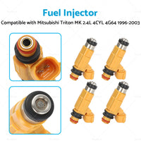 4x CDH275 Fuel Injector Suitable For 96-03 Mitsubishi Triton MK 2. 4L 4CYL 4G64