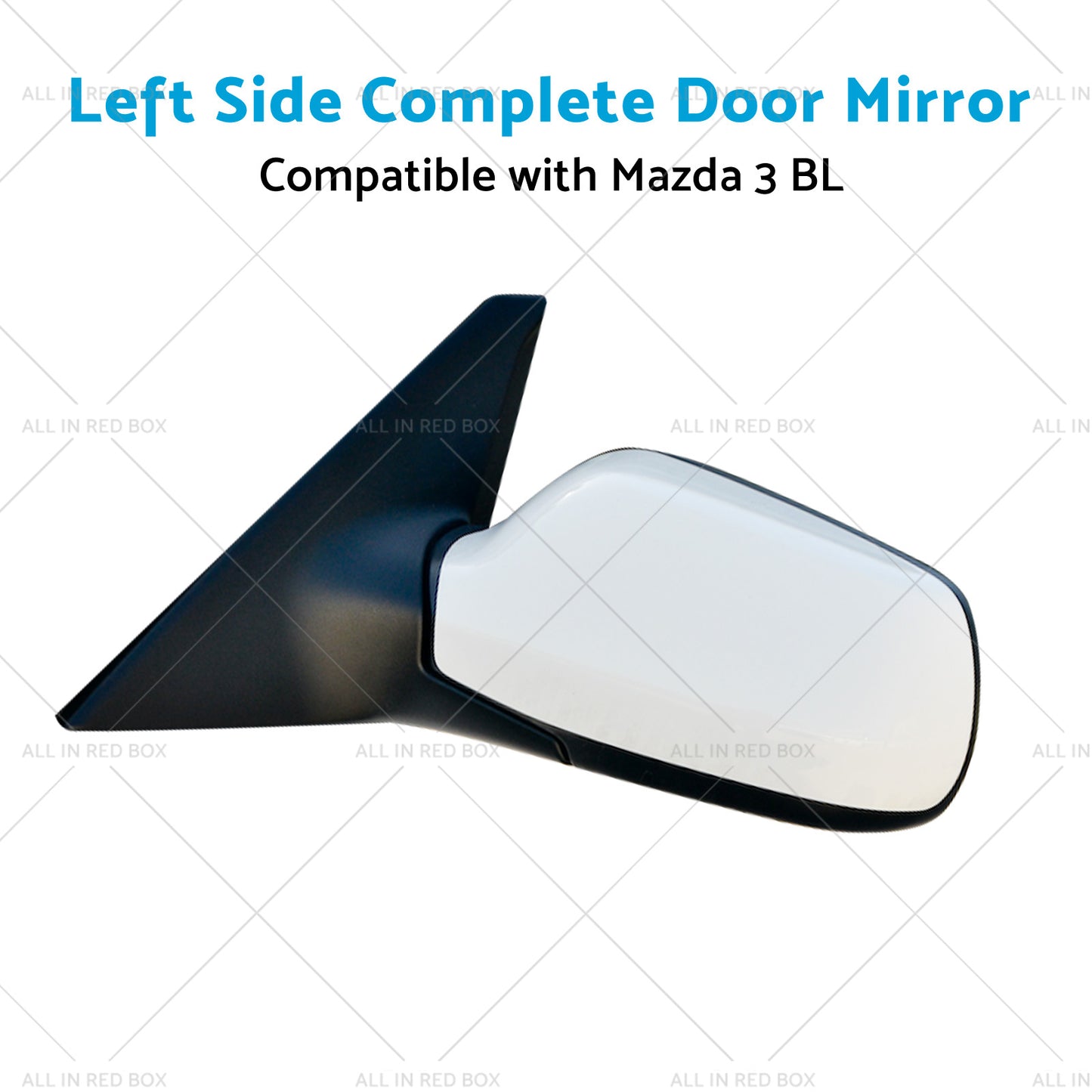 Left Door Mirror Suitable for Mazda 3 BL 2009-2013 NO Indicator Pearl White