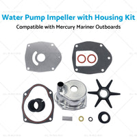 Water Pump Impeller with Housing Kit Suitable for Outboards Mercury Mariner