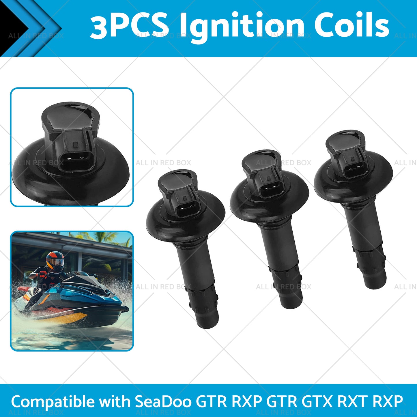 3PCS Ignition Coil Sticks Suitable For SeaDoo RXP GTI GTS GT5 RXP GTR GTX RXT