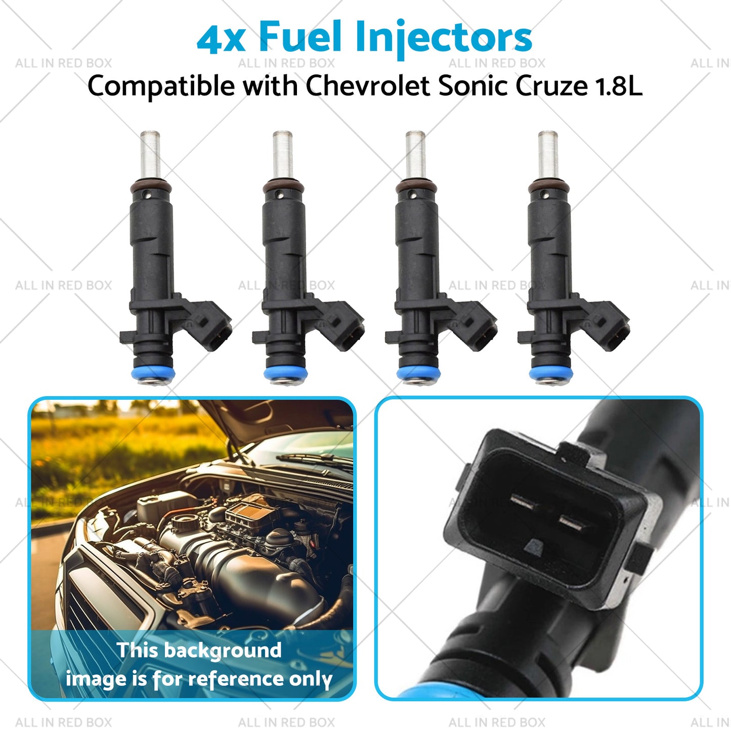 55570284 2173433 4x Fuel Injectors Suitable for Chevrolet Sonic Cruze 1. 8L 11-16