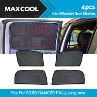 4PCS Front Rear Magnetic Car Window Sun Shades Suitable For Ford Ranger PX2 3