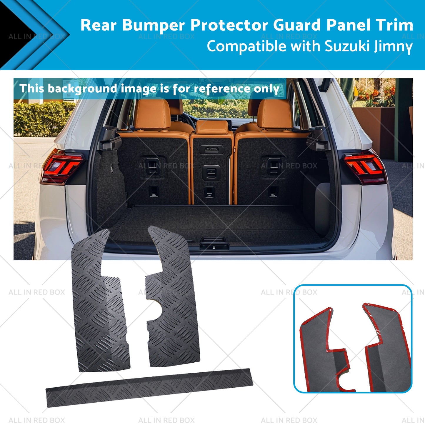 Bumper Protector Guard Panel Trim Alloy Rear Suitable for Suzuki Jimny 19-23