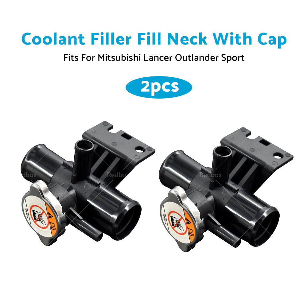 2PCS Radiator Coolant Filler Fill Neck With Cap For Lancer Outlander Sport