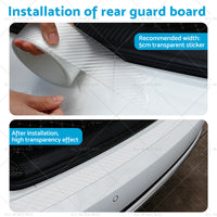 3m Car Door Sill Protector Carbon Fiber Edge Sticker Rubber Bumper Guard Strip