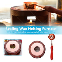 Sealing Wax Furnace Kit Warmer Melting Spoon Tool Stamp Candle Stamp Seal Card