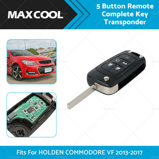 5 Button Remote Complete Key Transponder Fits For HOLDEN COMMODORE VF 2013-2017