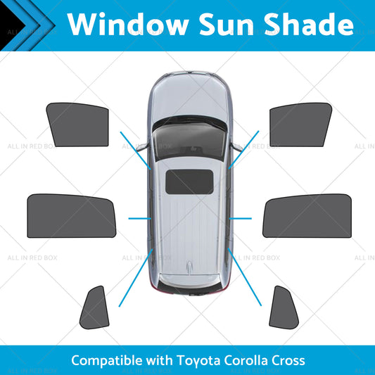 Front Rear Port Window Magnetic Mesh Sun Shade Suitable for Toyota Corolla Cross