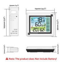 Wireless Weather Station Thermometer Digital Temperature Humidity Monitor Home