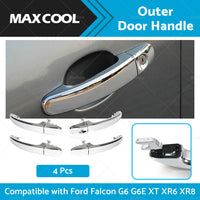 Full Set 4PCS Outer Door Handle Chrome Suitable For Ford FG Falcon G6 XT XR6 XR8