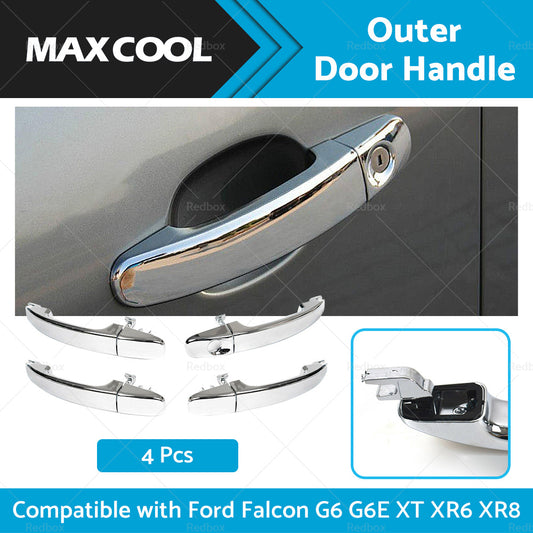 Full Set 4PCS Outer Door Handle Chrome Suitable For Ford FG Falcon G6 XT XR6 XR8