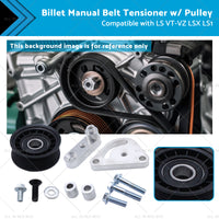 {{ Billet Manual Belt Tensioner w or  Pulley Suitable for 98-06 LS VT-VZ LSX LS1 }} - Buy Car Parts Online at {{ Kaka Auto Parts }}.
