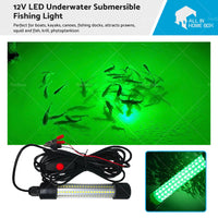 12V LED Underwater Fishing Light Stick Squid Fish Prawn Lure Lamp Lighting