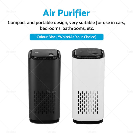 USB Car Air Purifier HEPA Ionizer Portable Mini Car Room Air Cleaner Freshener