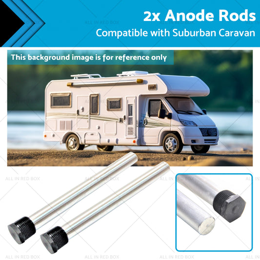 2x Anode Rods Suitable for Suburban Caravan Hot Water Service Anodes SW6PA 30cm