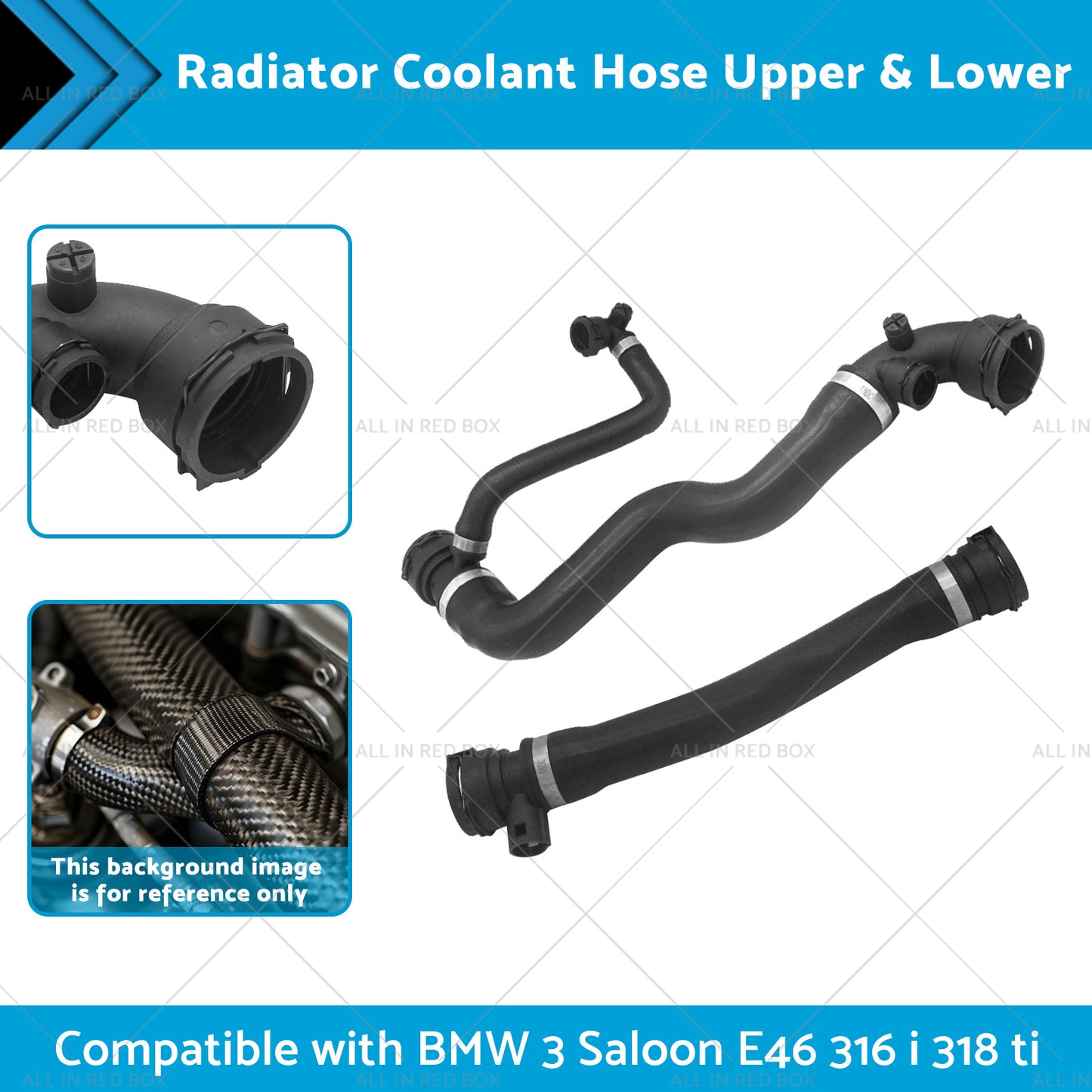 {{ Upper  and  Lower Radiator Coolant Hose Suitable for BMW 3 Saloon E46 316 i 318 ti }} - Buy Car Parts Online at {{ Kaka Auto Parts }}.