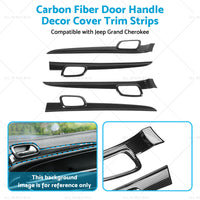 Carbon Fiber Door Handle Decor Cover Trim Strips Suitablefor Jeep Grand Cherokee