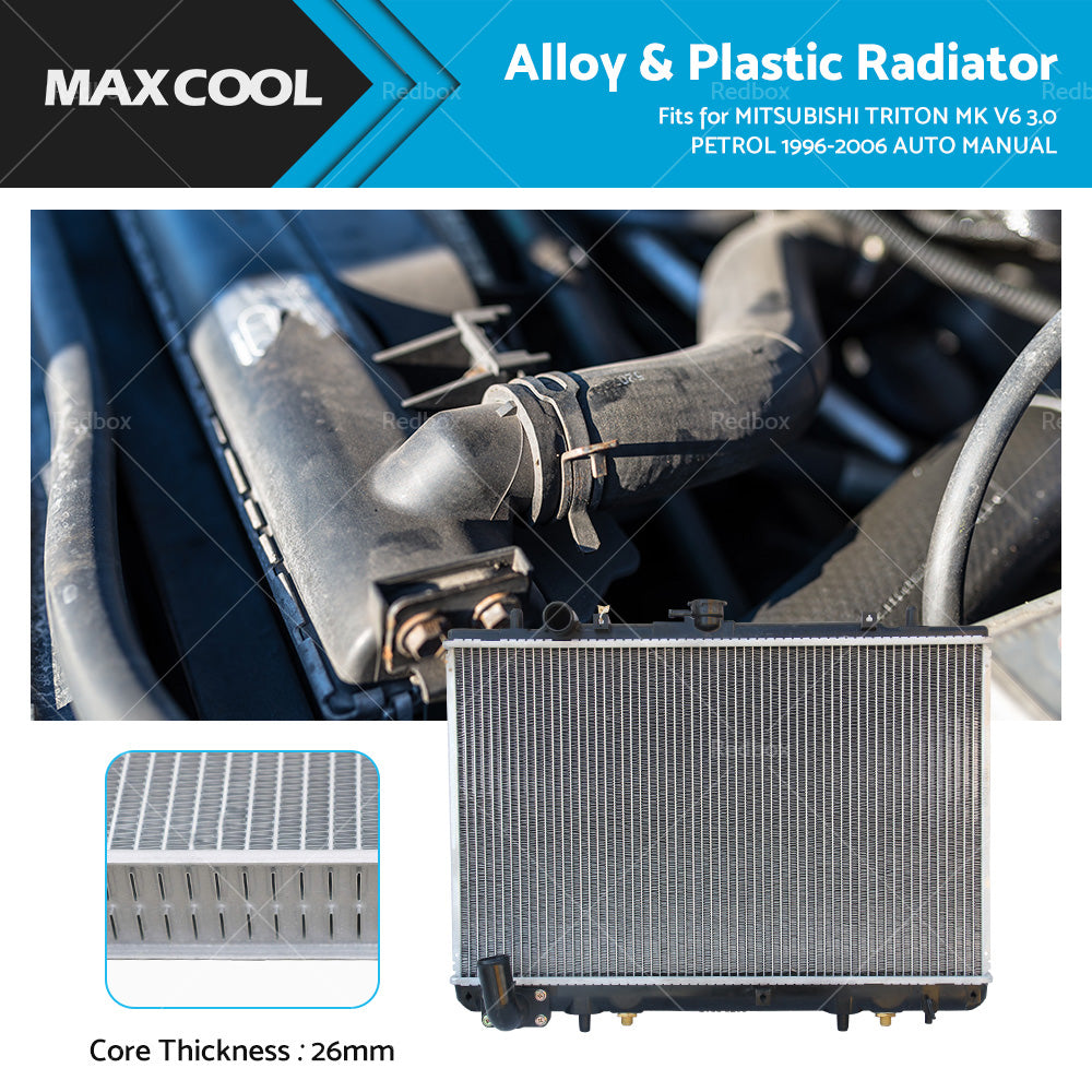 26mm Radiator Suitable For Mitsubishi Triton MK V6 3. 0 Petrol 1996-2006 AT MT