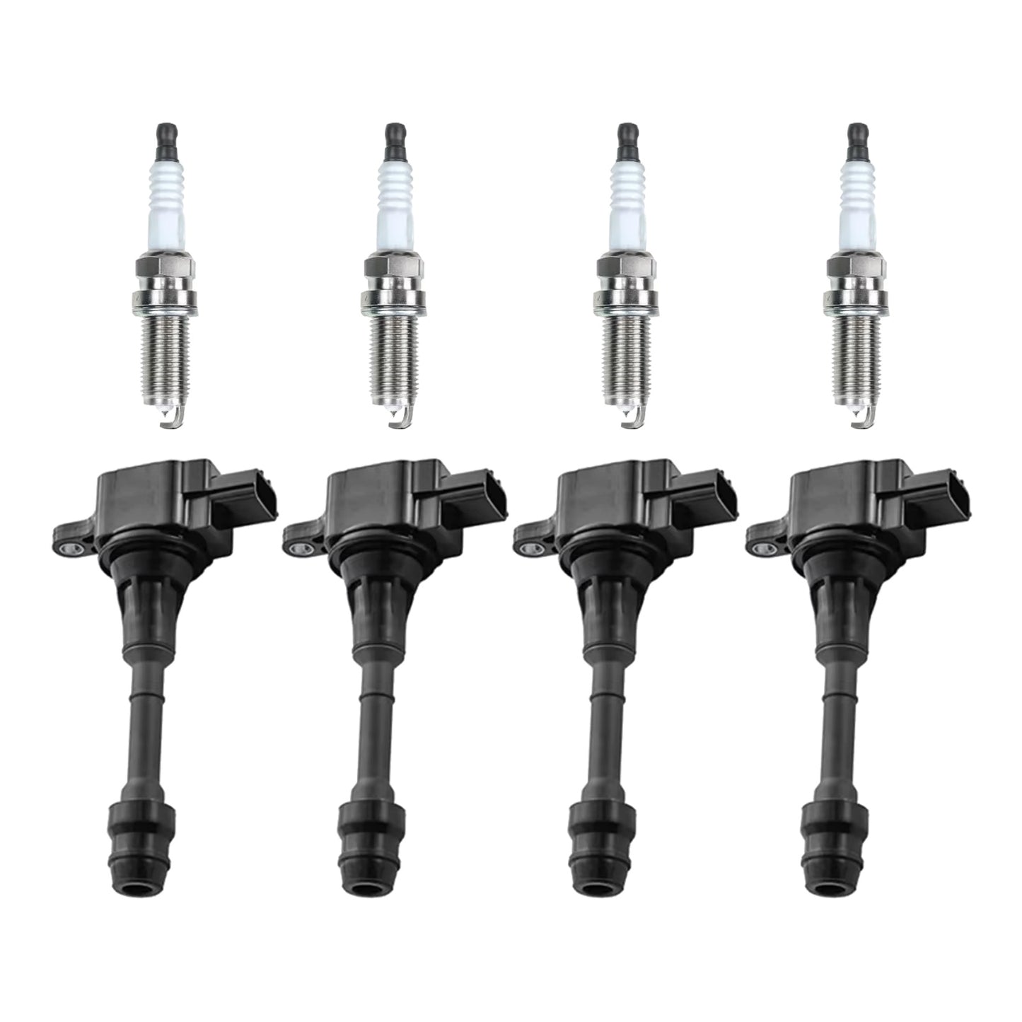 4x Ignition Coils & 4x Spark Plugs Suitable for Nissan X-Trail T30 224488H315