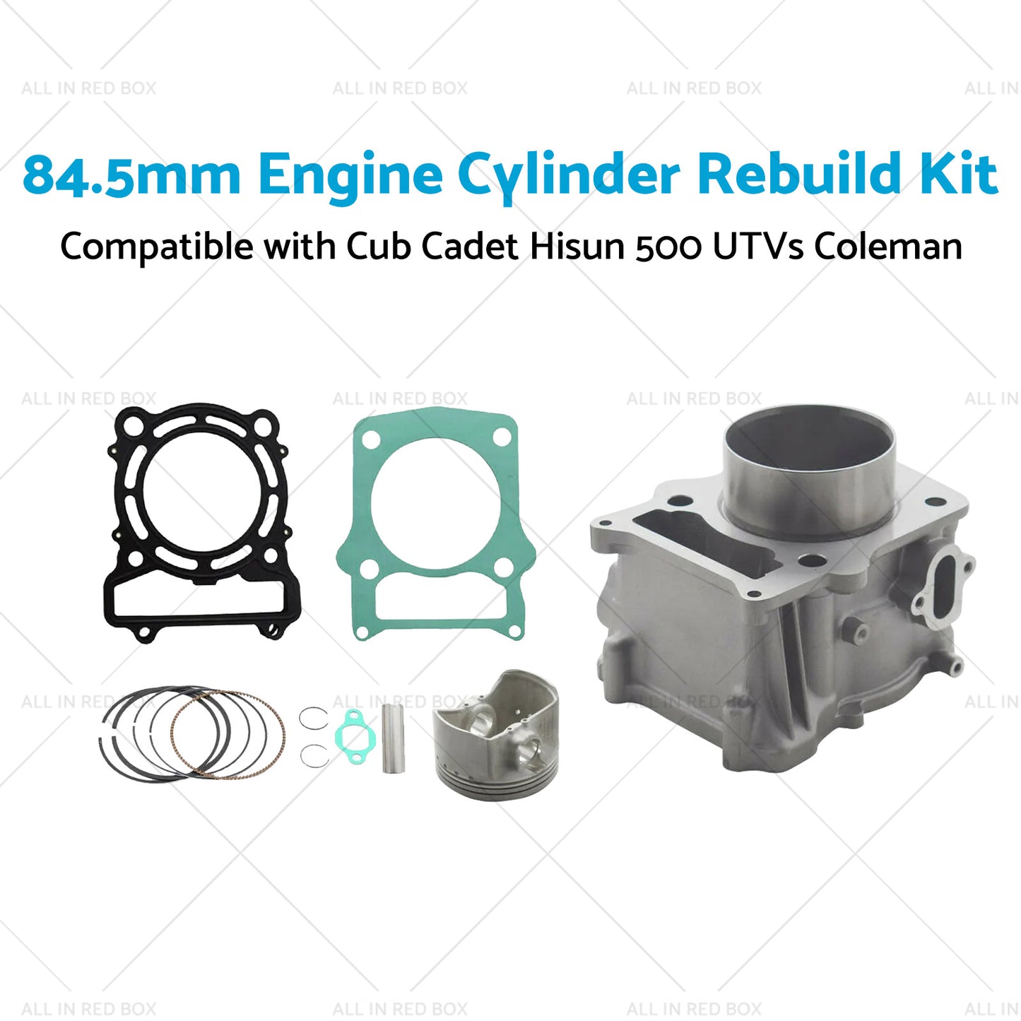 84. 5mm Engine Cylinder Rebuild Kit Suitable for Cub Cadet UTVs Coleman Hisun 500