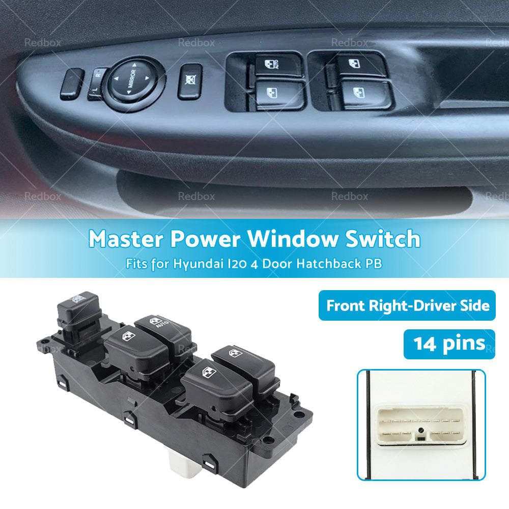 Master Power Window Control Switch 93570-1J602 For Hyundai I20 Hatchback 08-13