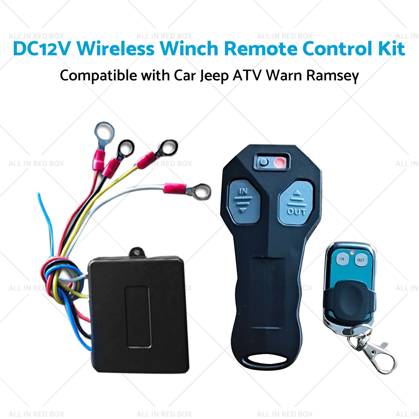 DC12V Wireless Winch Remote Control Kit Suitable for Car Jeep ATV Warn Ramsey