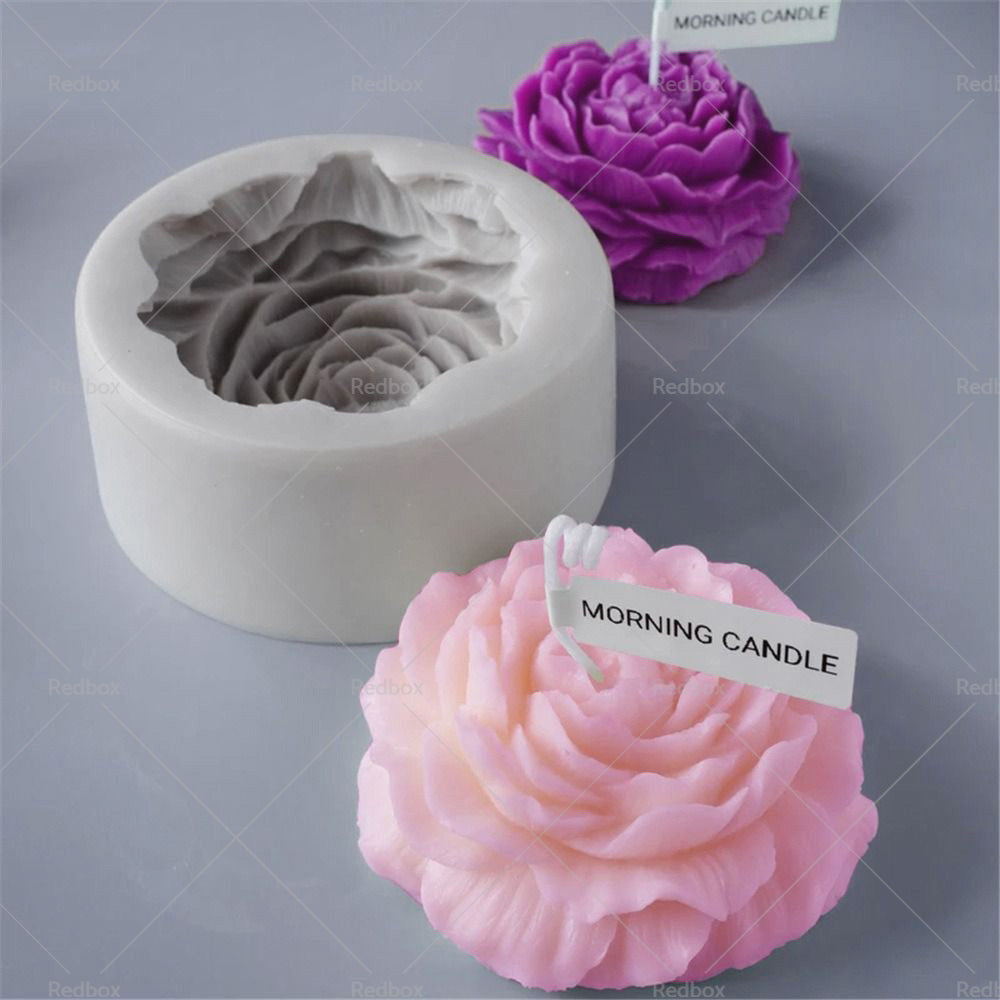 Silicone Peony Aromatherapy Soap Wax Candle MOLD Making Resin Mould DIY Craft