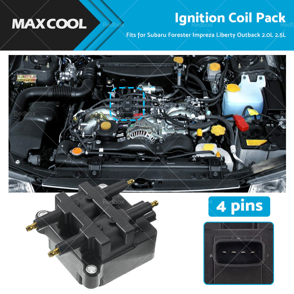 4 Pin Ignition Coil Pack for Subaru Forester Impreza Liberty Outback 2. 0L 2. 5L