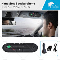 Bluetooth-compatible Handsfree Speaker MP3 Player Sun Visor Clip Car Charger