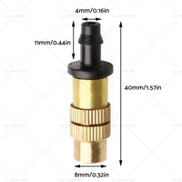 5-20x Brass Spray Misting Nozzle Sprinkler Head Garden Farm Irrigation Connector