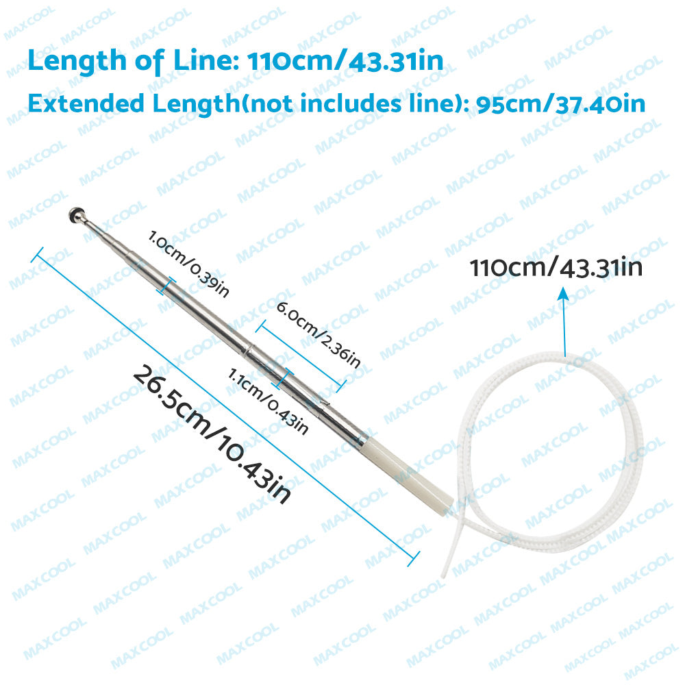 7-Section Antenna Mast  and  Rope For Mitsubishi Pajero NM - NP 2000-2006 For AP262