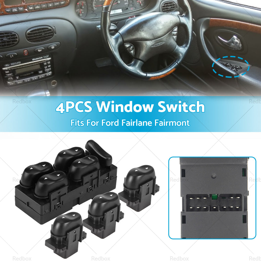 Set of 4 Power Window Switch Driver Passenger Side For Ford Fairlane Fairmont AU