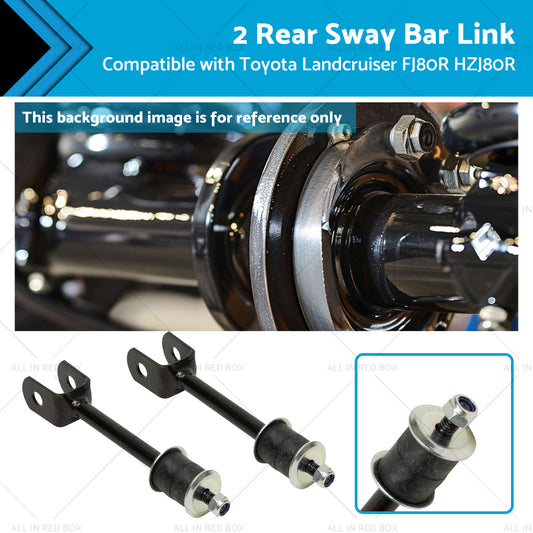 2 Rear Sway Bar Link+Bush Kit Suitable for 92-19 Toyota Landcruiser FJ80R HZJ80R