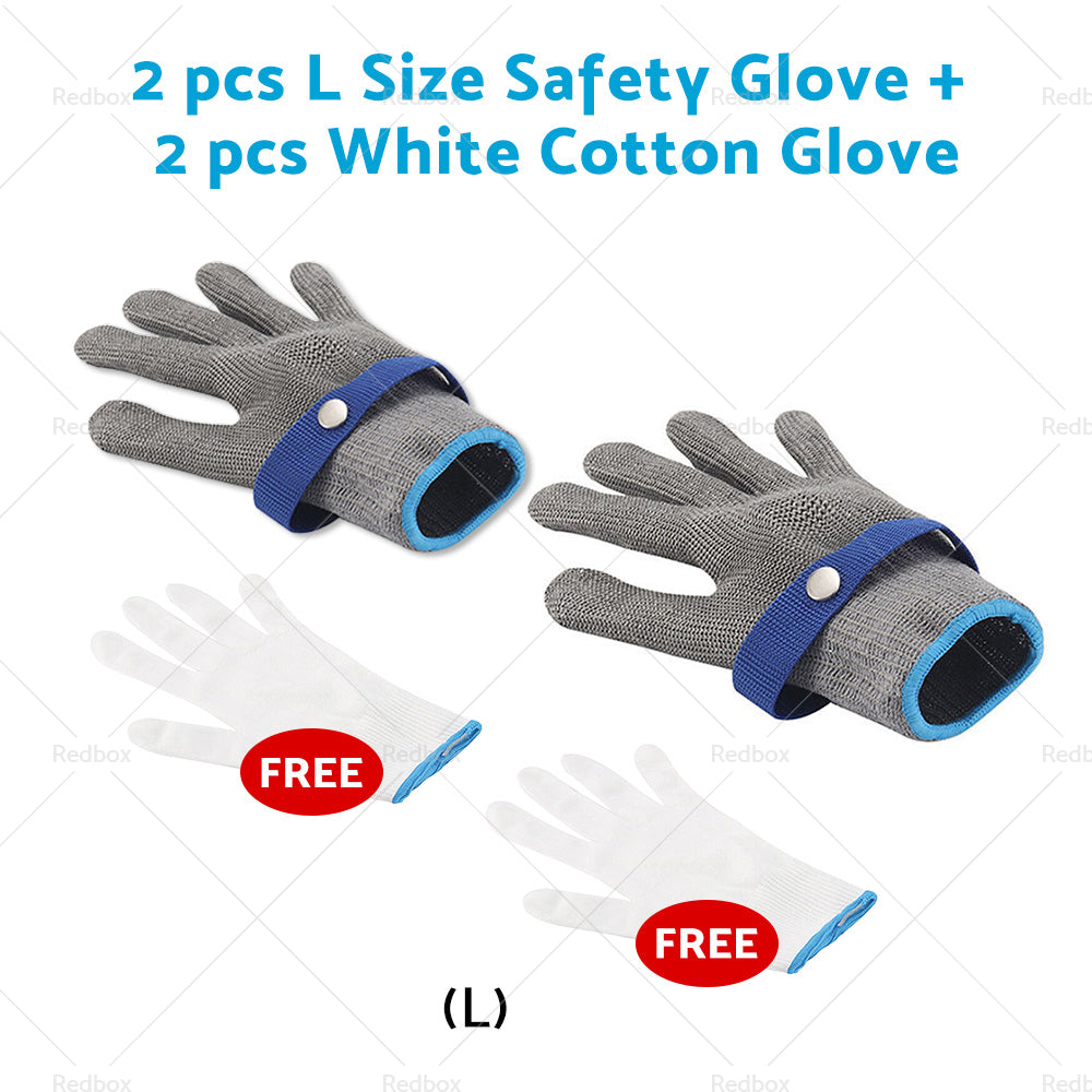 Safety Stainless Steel Cut Proof Stab Resistant Wire Metal Mesh Butcher Gloves