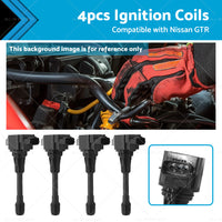 4PCS Ignition Coil Suitable for Nissan R35 GT-R 3. 8L VR38DETT 08-15 22448JF00B