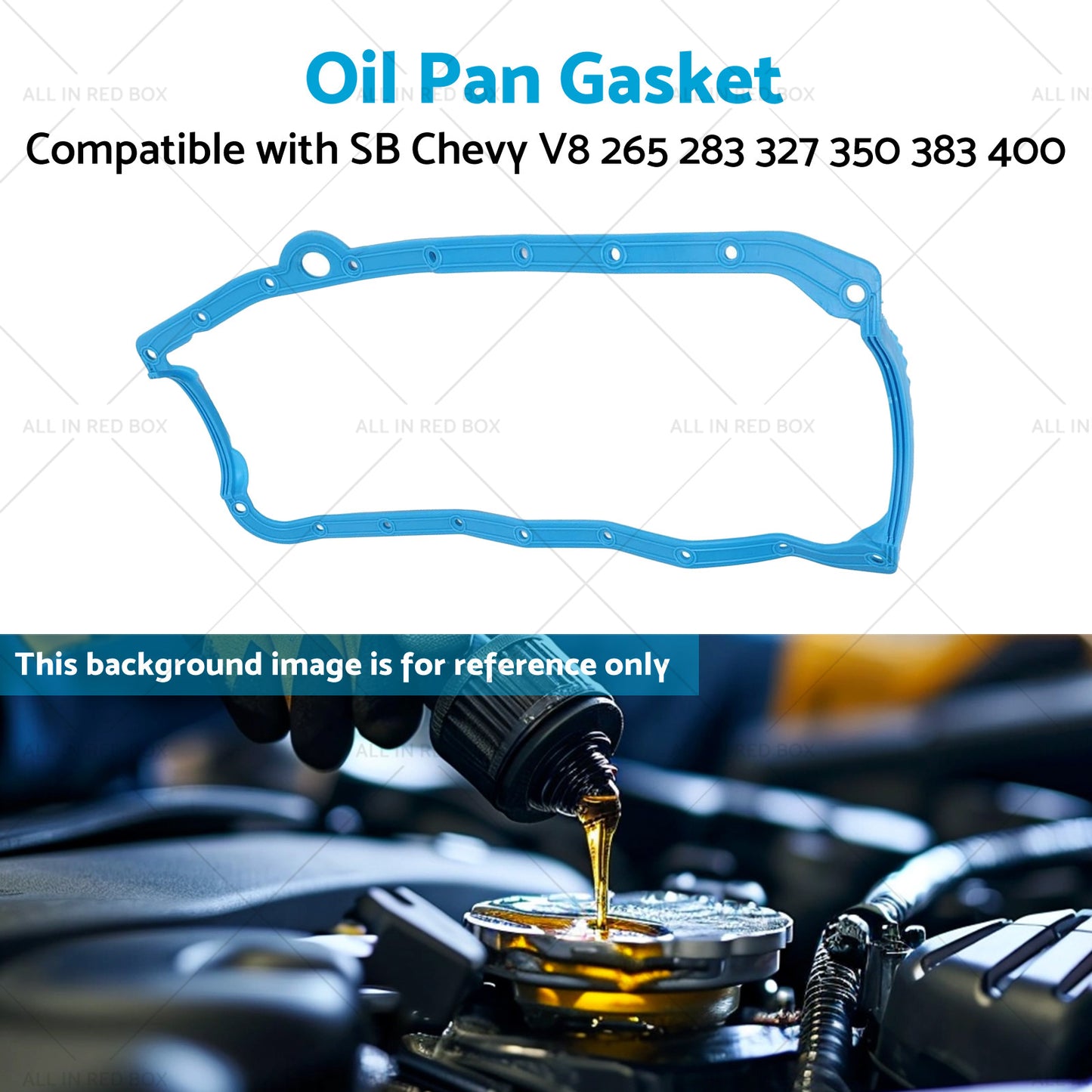 Oil Pan Gasket Blue Pre Early Suitable for SB Chevy V8 327 350 265 283 383 400