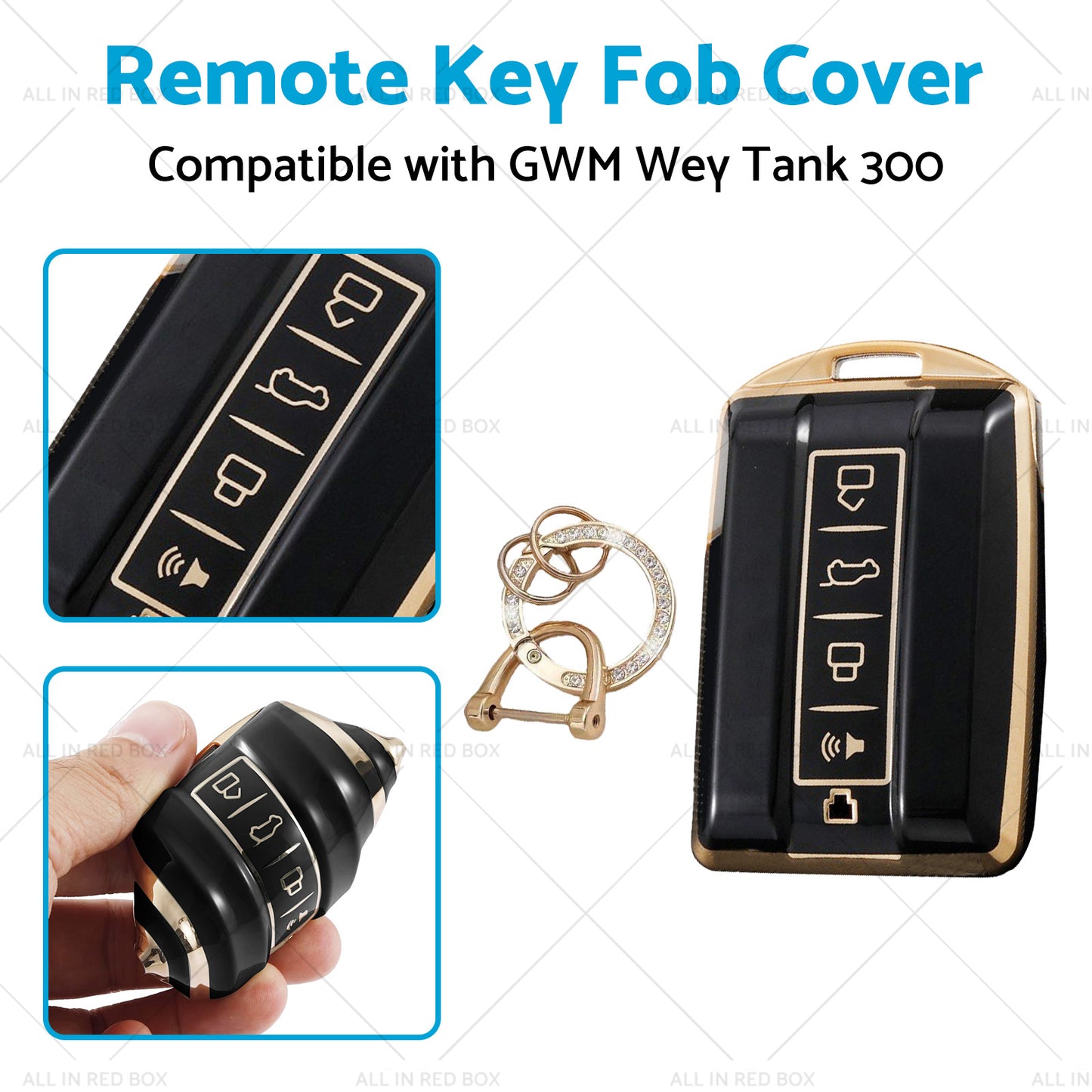 Soft TPU Car Remote Key Fob Cover Case Suitable for  Great Wall GWM Wey TANK 300